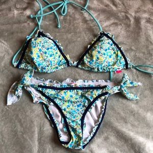 VS blue floral swimsuit